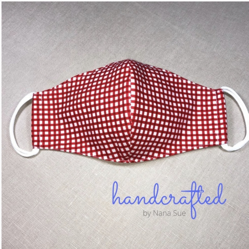 1 Only Available Red check mask
